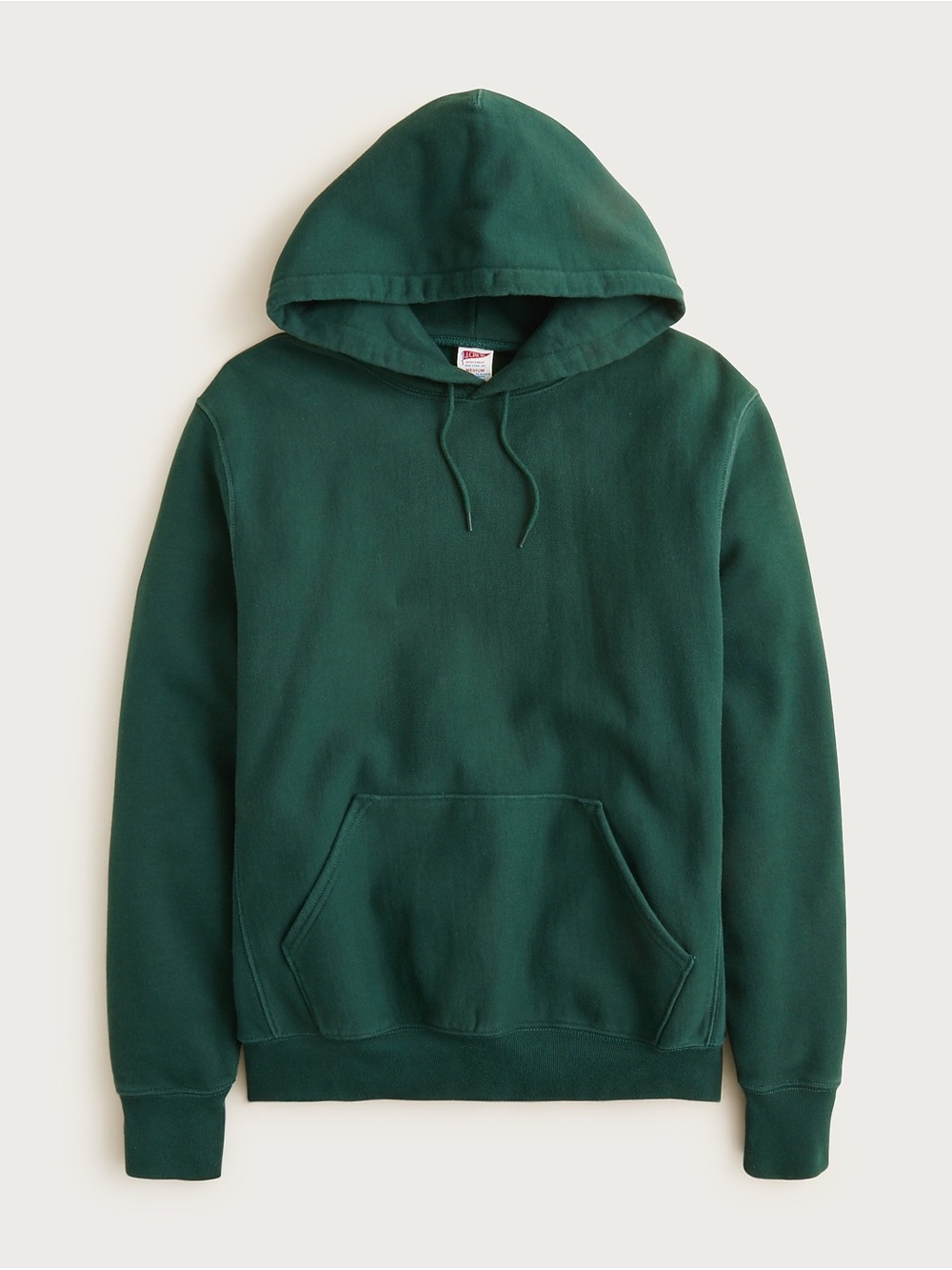 J. Crew Tall Heritage 14 oz. Fleece Hoodie in Green